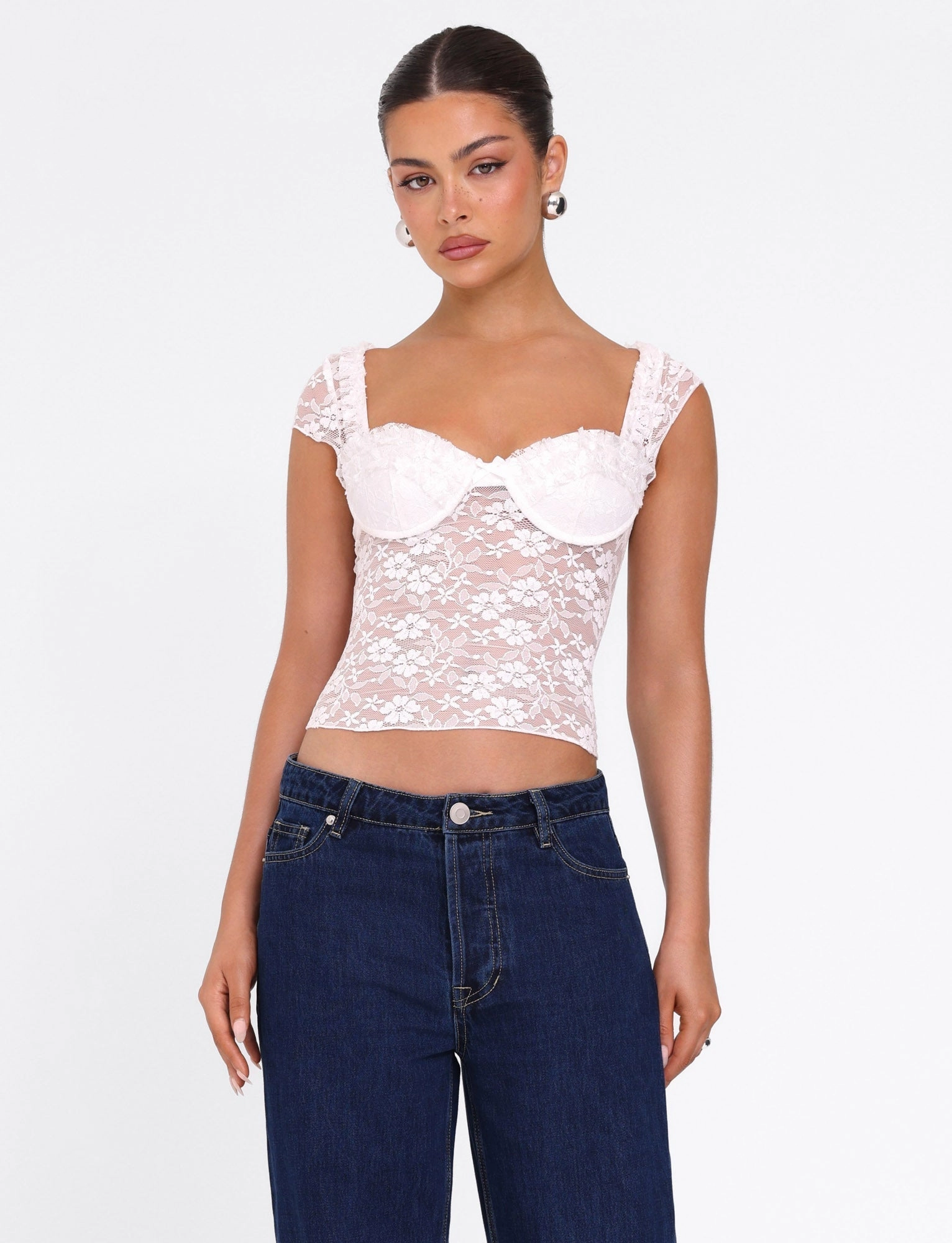 NYRA TOP - WHITE Long Lines