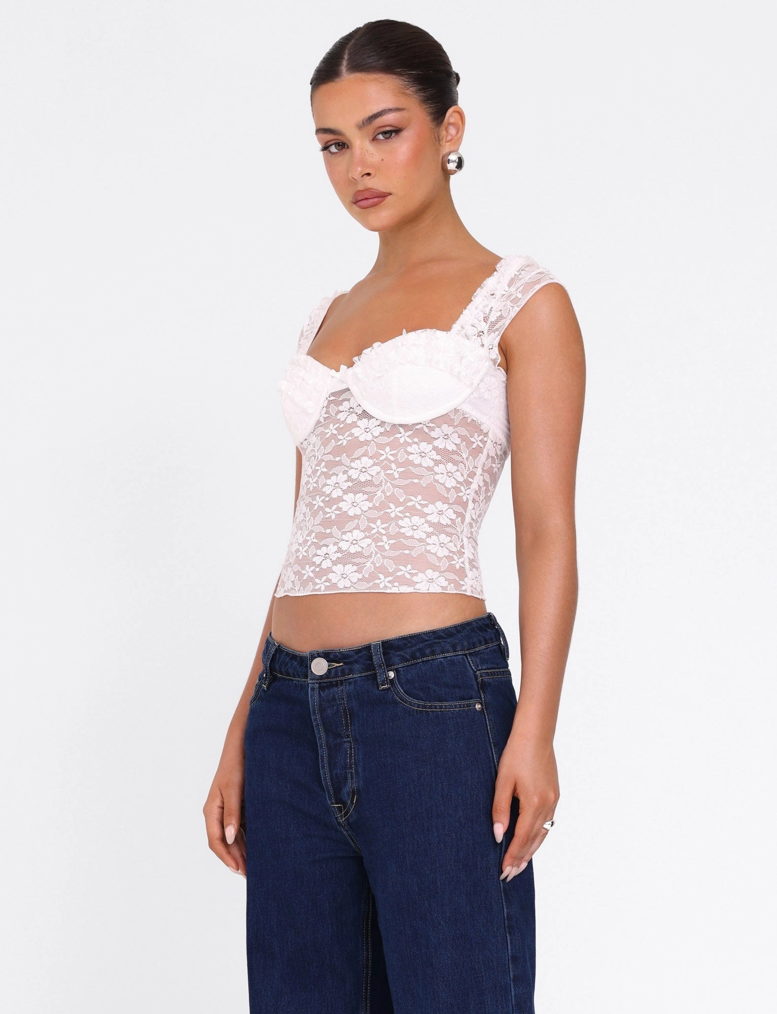 Relaxed Fit NYRA TOP - WHITE