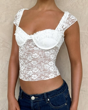 Sleeveless NYRA TOP - WHITE