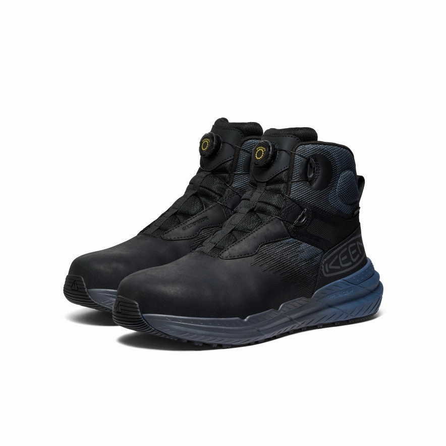 Work Waterproof Design Men's Snapline RF Waterproof Boot (Carbon Toe)  |  Vintage Indigo/Black