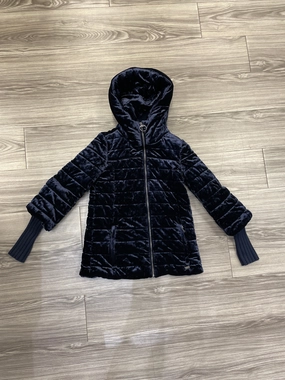 Subtle Fashion Fit Adjustable Cuffs Blue Coat Puffer & Quilted Dkny, Size Xs