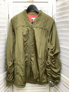 Coat Puffer & Quilted By Logo In Green, Size: L InterchangeableLining Weather Fit