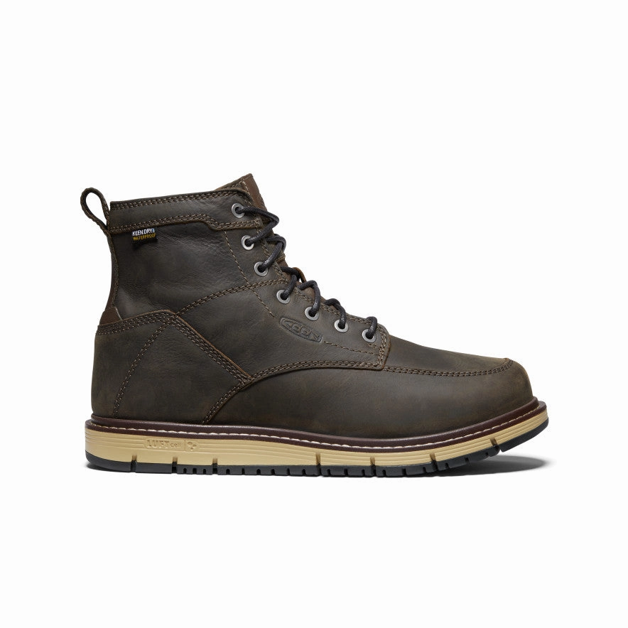 day trip Durable Shell Work Commute Men's San Jose 6" Waterproof Boot (Soft Toe)  |  Cascade Brown