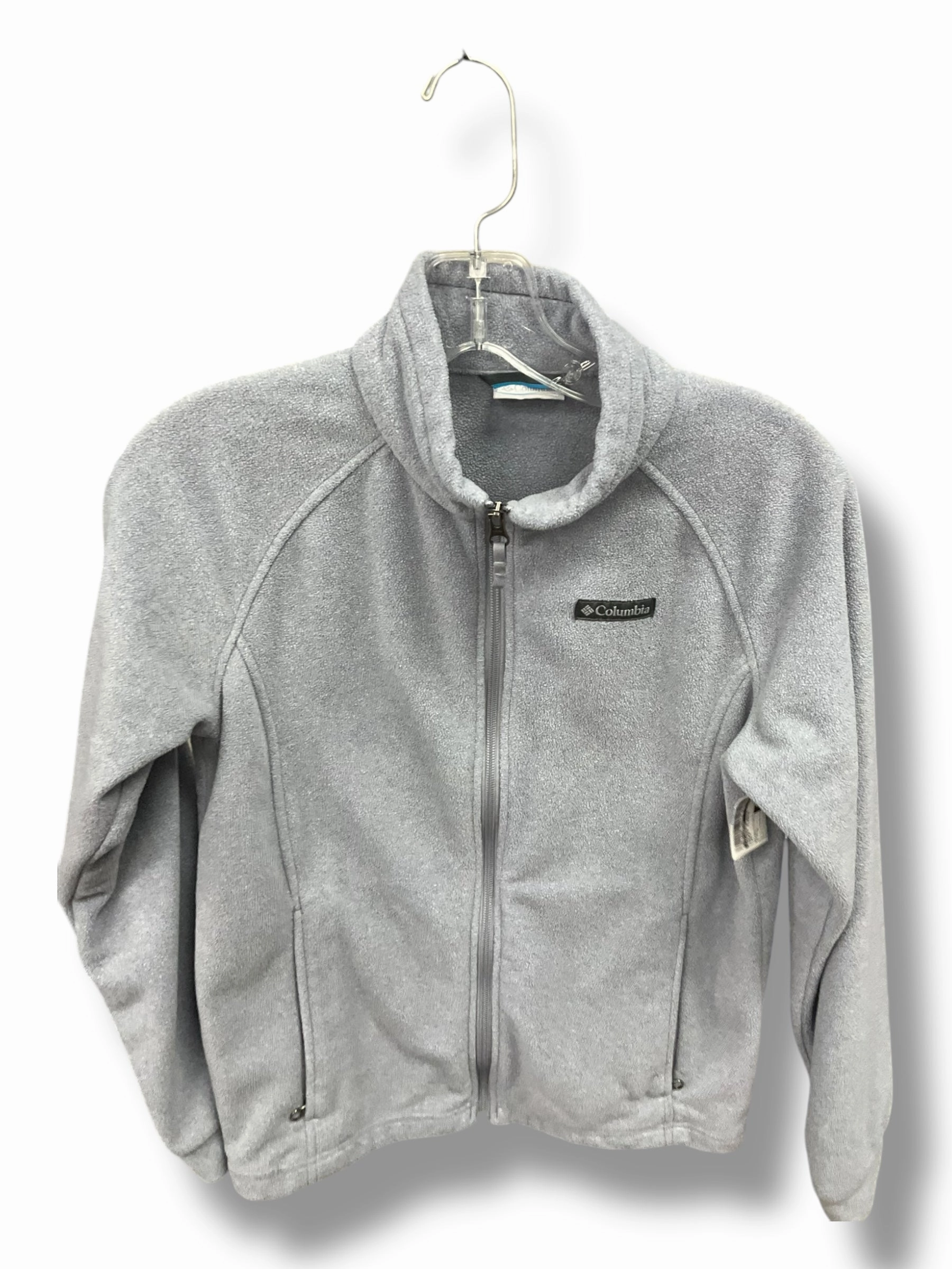 Cozy Street Style Casual City Jacket Fleece By Columbia In Grey, Size: L