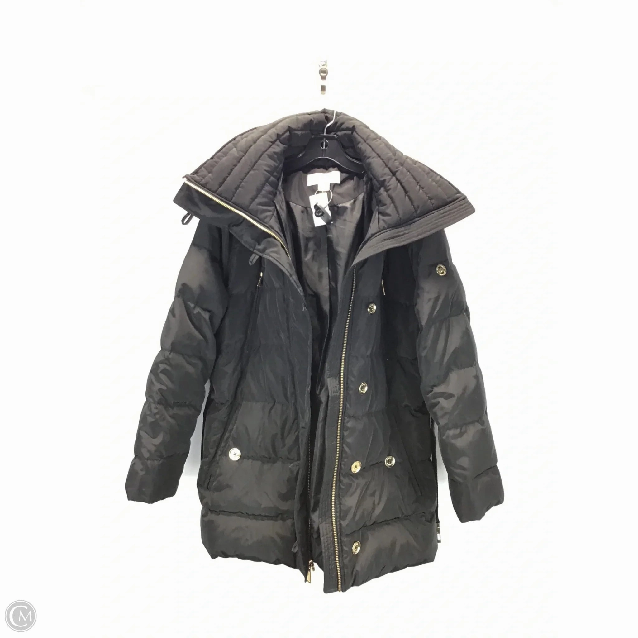 Water Repellent Fabric Down Stuffed Coat Designer By Michael Kors In Black, Size: Xl