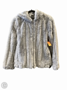Coat Faux Fur & Sherpa By Simply Vera In Grey, Size: S Sun Protective Fabric