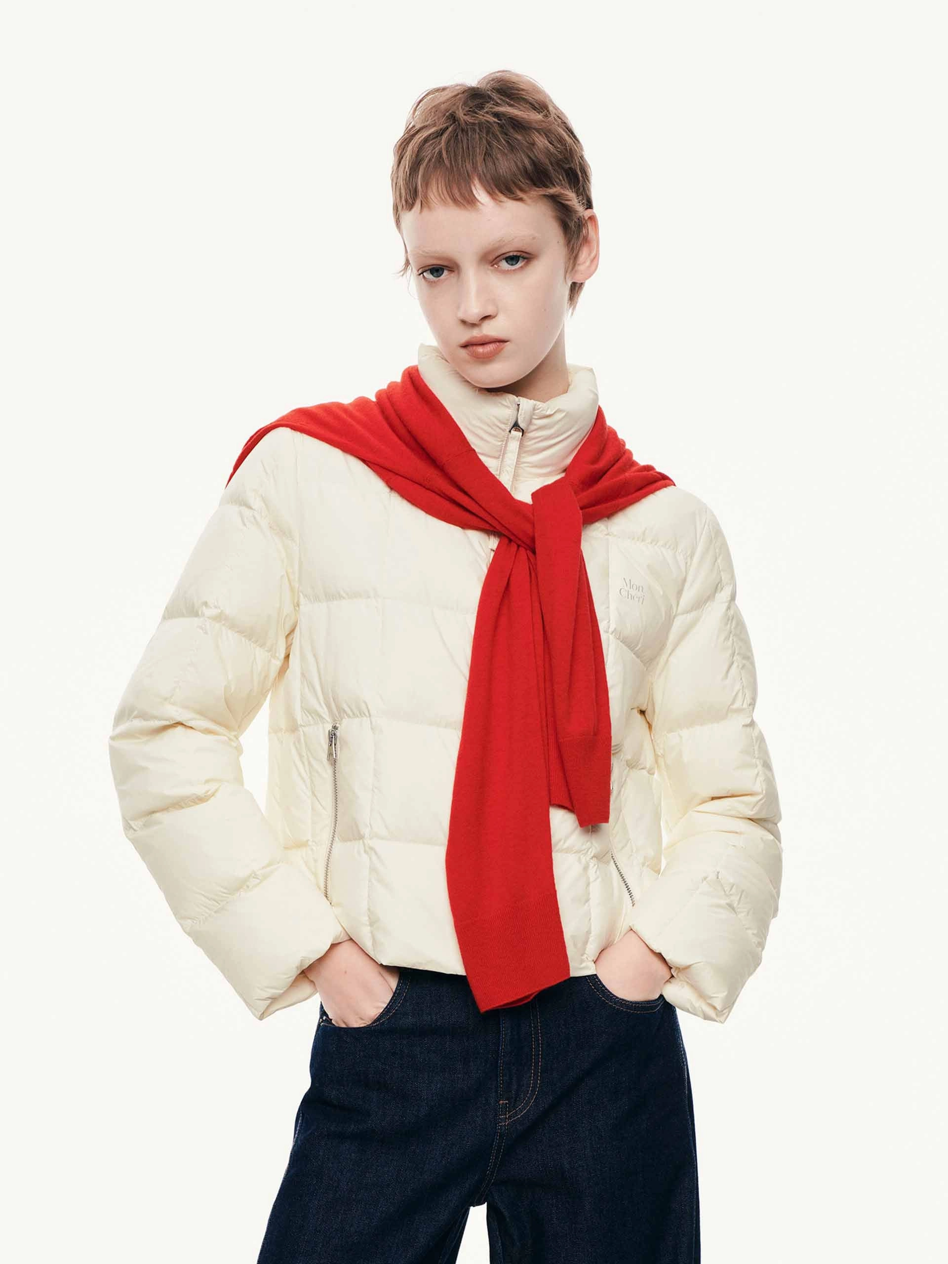 Lightweight Zipper Down Jacket Sport Fit Eco Friendly Coatings