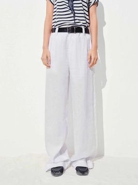 Linen Straight Trousers Chilly Day Wear