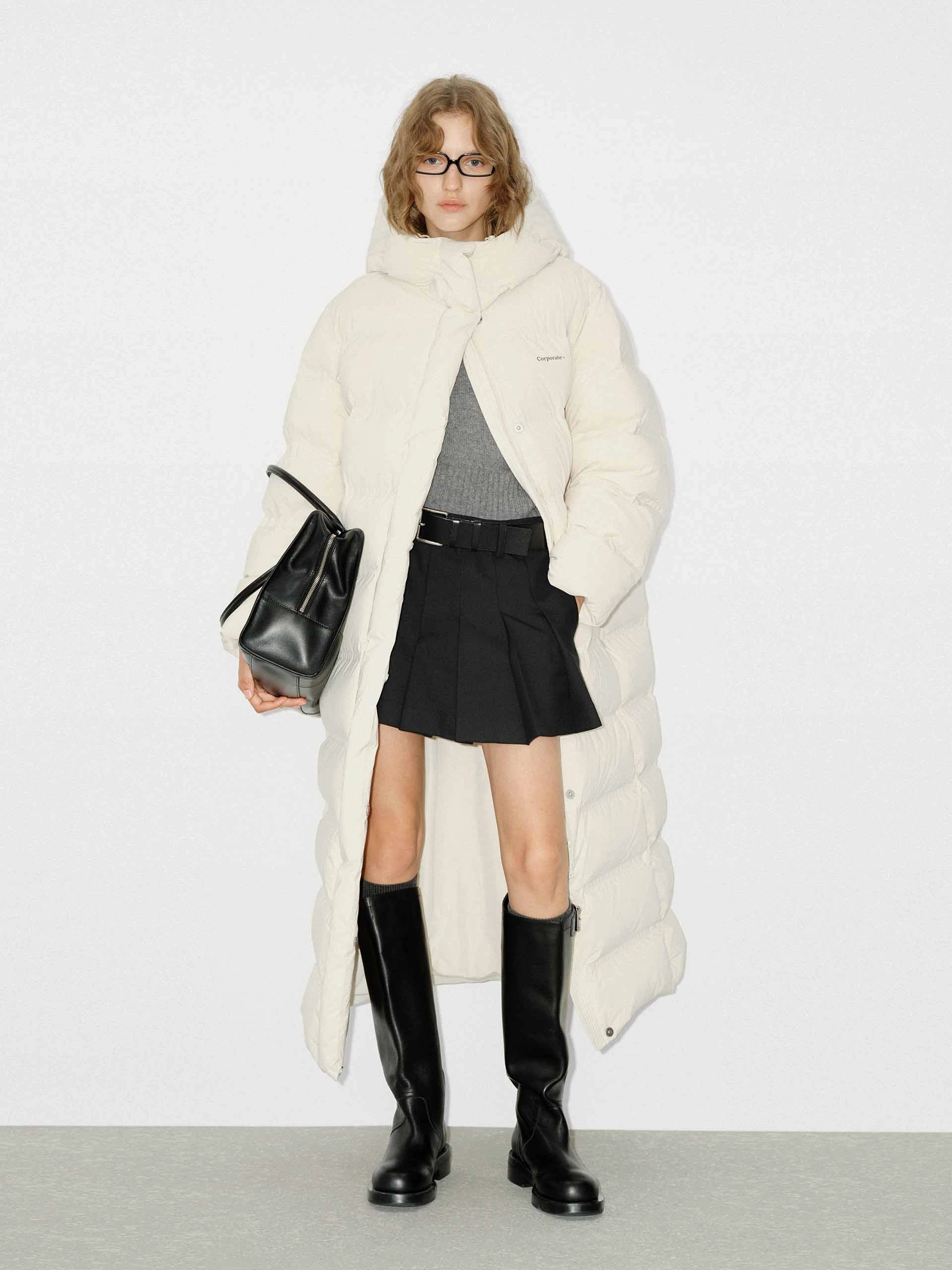 Eco Friendly Coatings Long Line Hood Down Coat