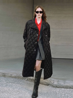 Long Quilted Down Coat Compression Packability All Season Adaptability