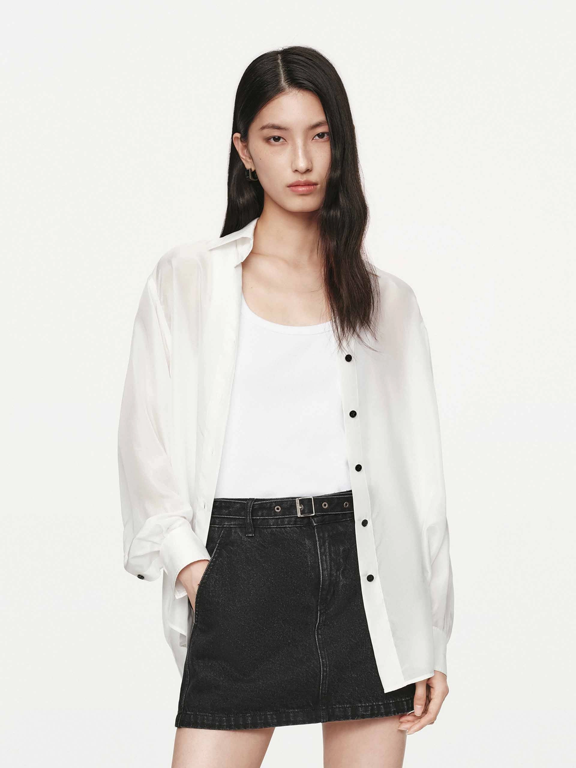 Long Sleeves Silk Shirt Timeless Classic