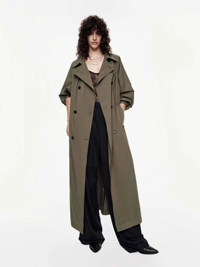 CompressionResistant All Purpose Outerwear Longing Belt Trench Coat