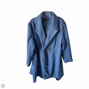 Ergonomic Shoulder Design Stylish Outer Layer Coat Peacoat By Clothes Mentor In Blue, Size: 2x