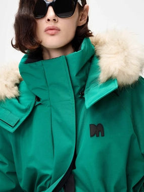 Detachable Hooded Mid Down Jacket Reflective Safety Trim