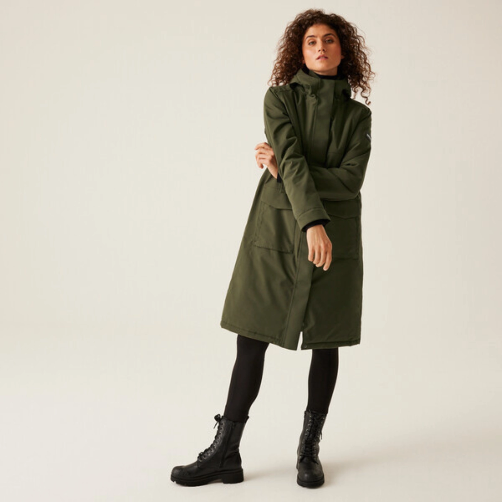 Quilted Interior FoldableStorageCapability Regatta Womens Yarli Waterproof Longline Winter Jacket