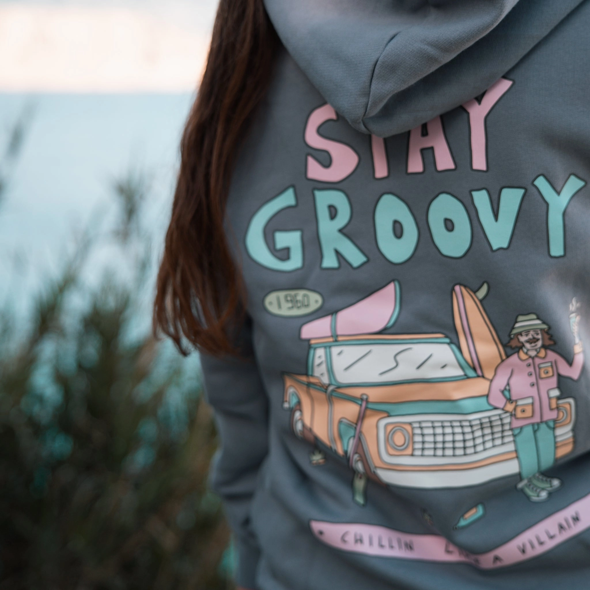 Organic "Stay Groovy" Hoodie Moisture wicking