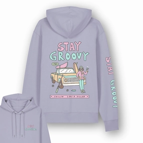 Organic "Stay Groovy" Hoodie Slim Fit Performance