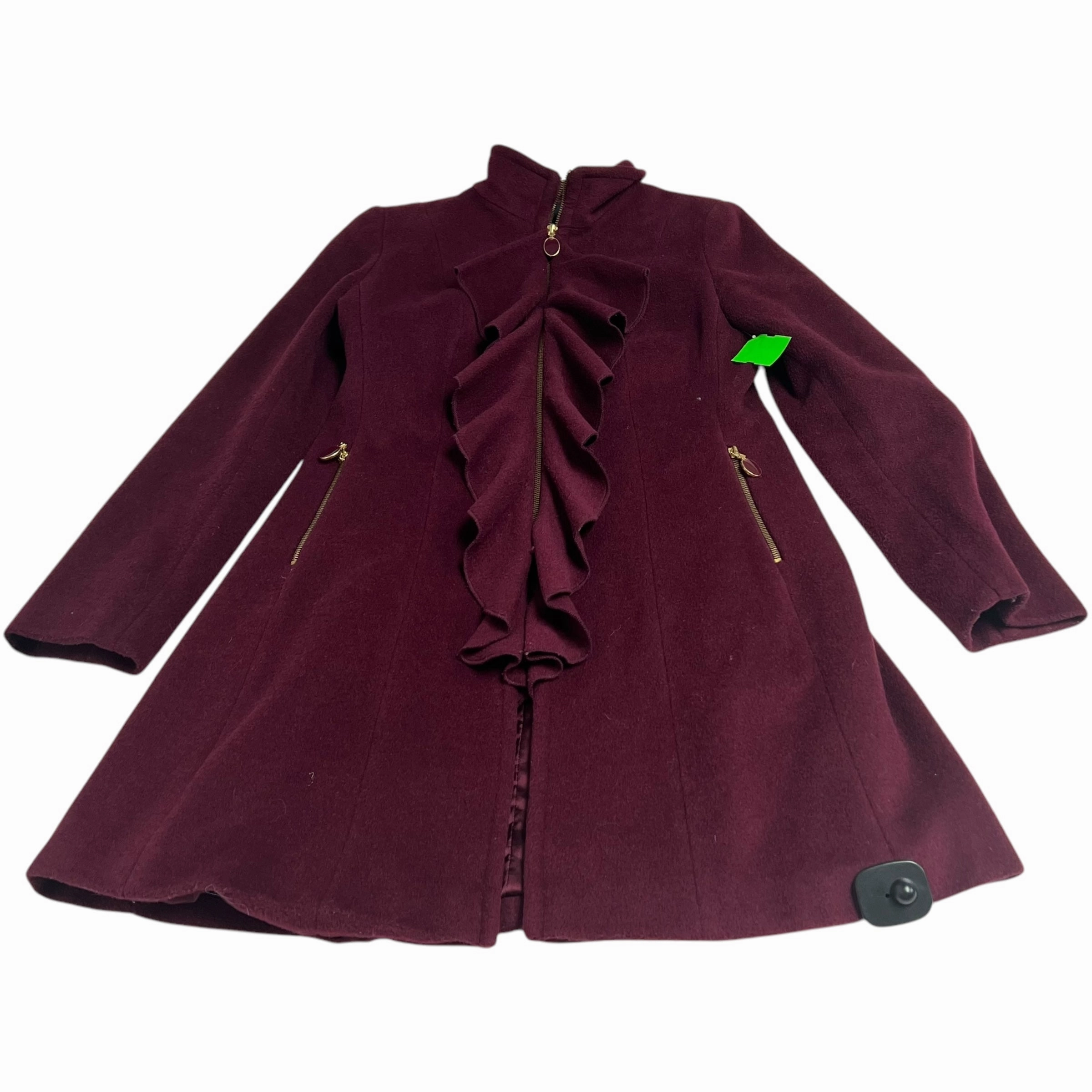 Coat Peacoat By Tahari By Arthur Levine In Red, Size: M Oversized Fit