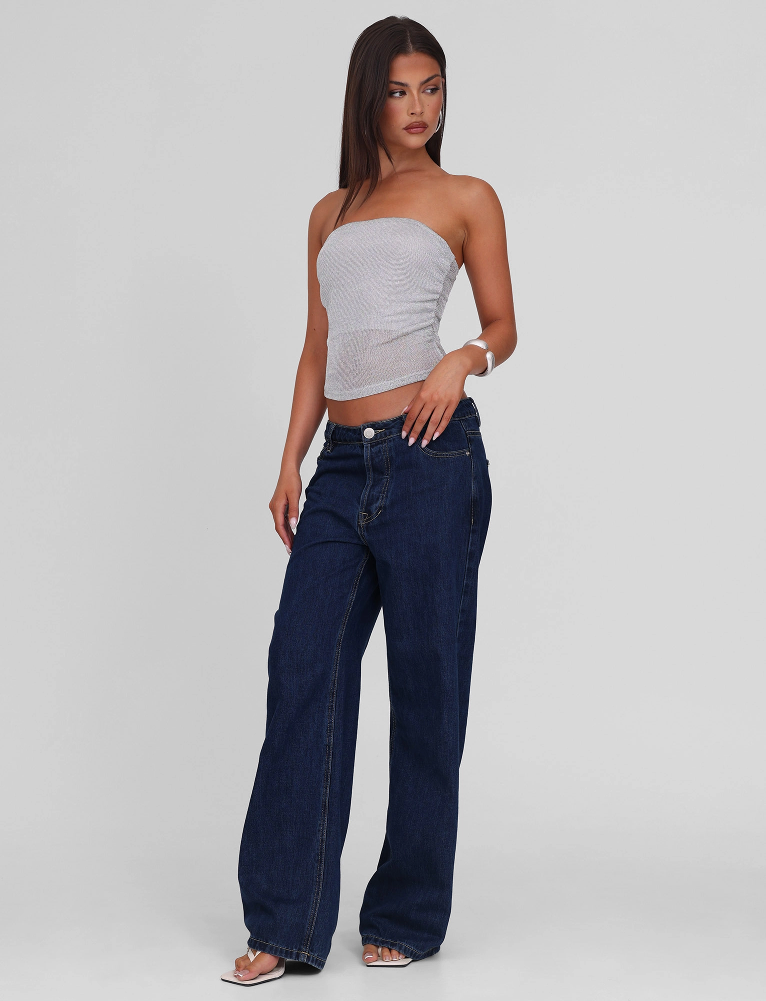 Smooth Lines Calm Touch HARRIETT TUBE TOP - SILVER