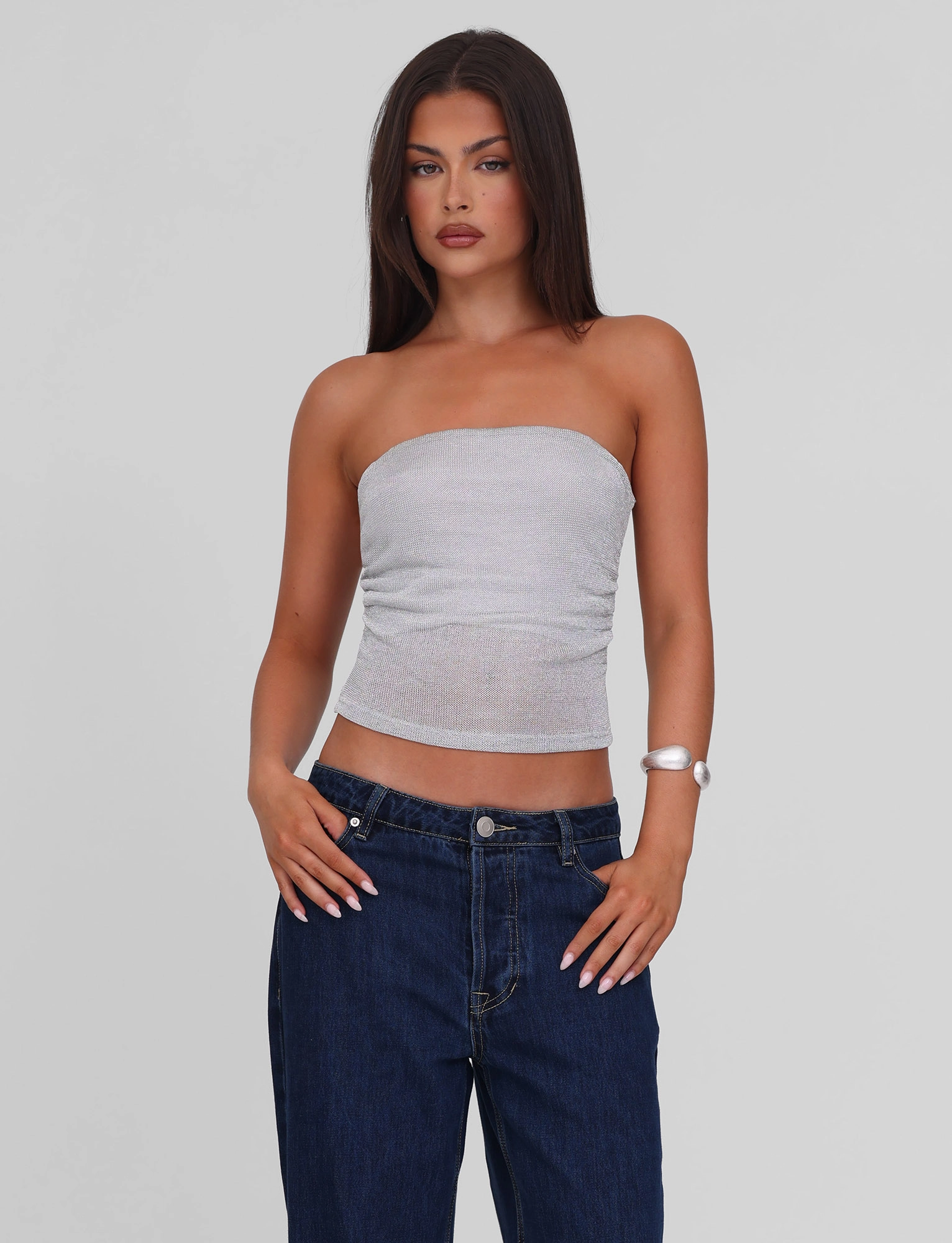 Thermal-Lined HARRIETT TUBE TOP - SILVER