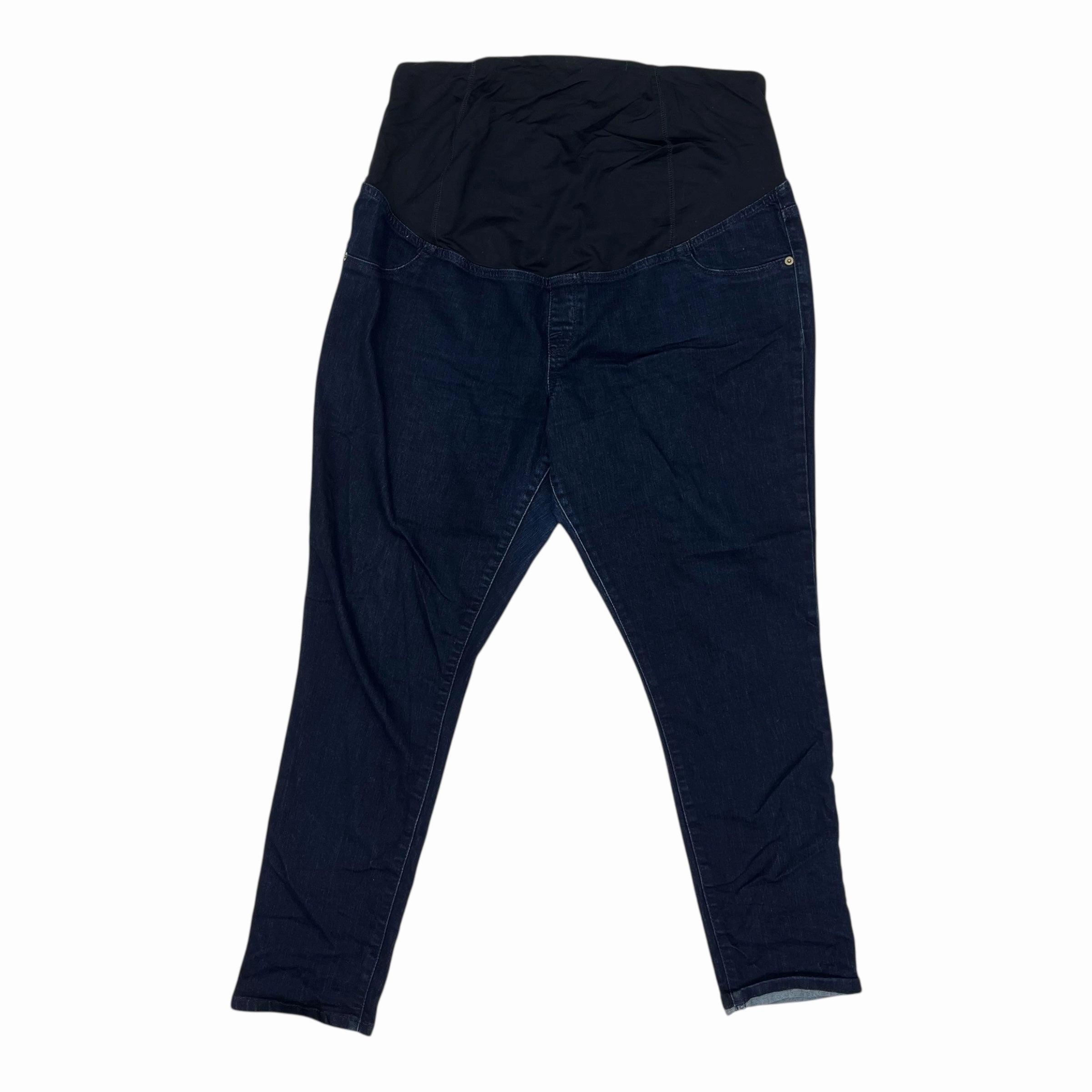 Breathable mesh Mat Jeans By Isabel Maternity In Blue Denim, Size:16