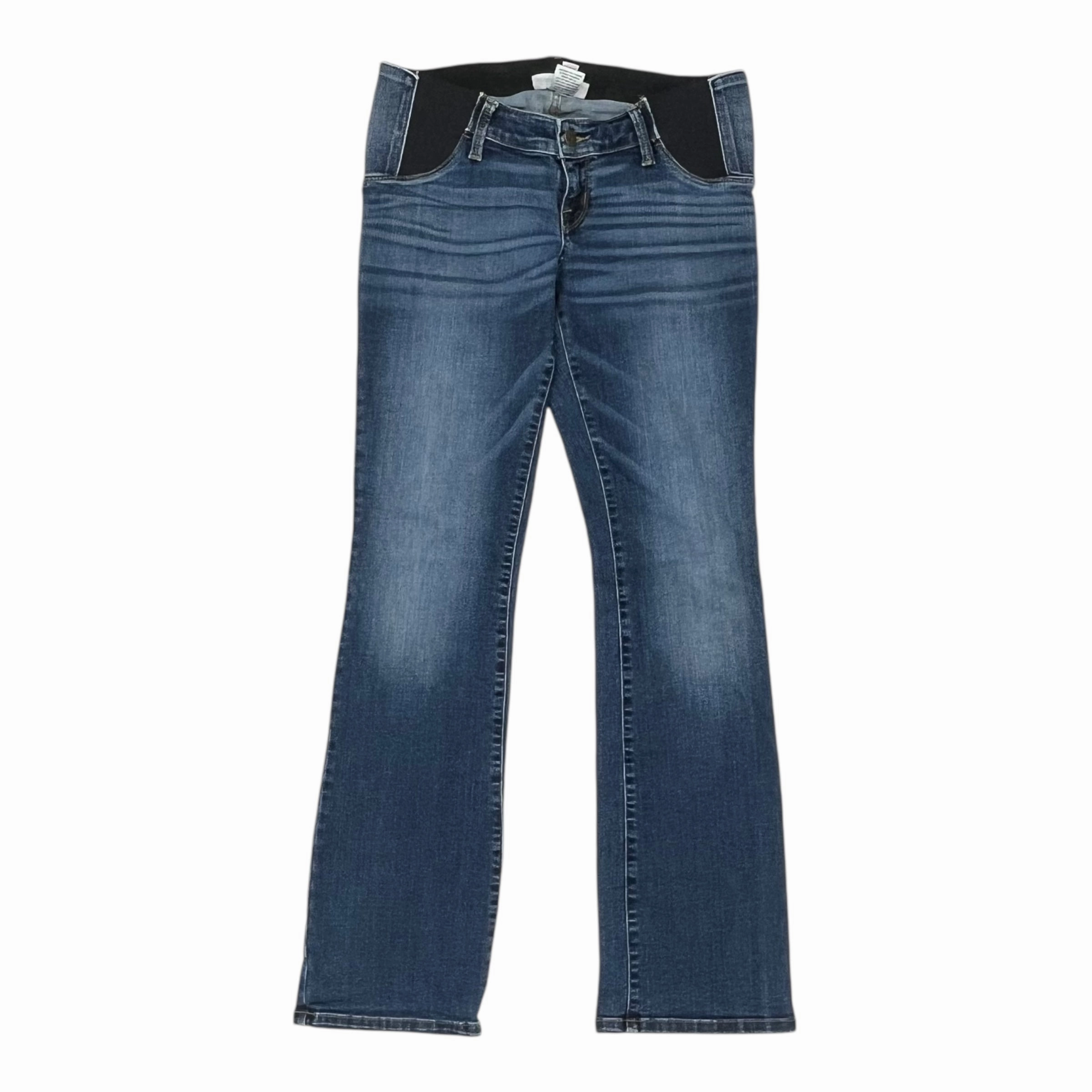Tear Resistant Design Comfortable Look Mat Jeans By Isabel Maternity In Blue Denim, Size:4