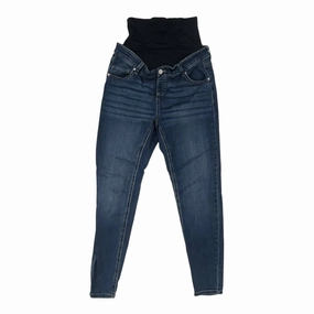 Shape Flex Durable Utility Mat Jeans By Time And Tru In Blue Denim, Size:M