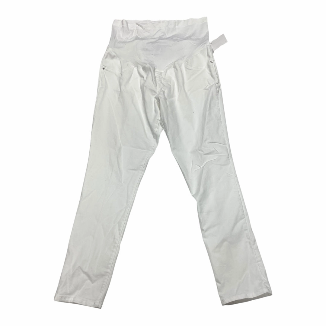 Shape Retention Mat Pant By Liz Lange Maternity In White, Size:L