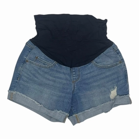 Modern Fit Adjustable Fit Mat Shorts By A Glow In Blue Denim, Size:8