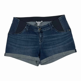 HeatRegulating Mat Shorts By Isabel Maternity In Blue Denim, Size:10
