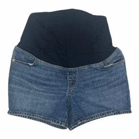 Mat Shorts By Isabel Maternity In Blue Denim, Size:8 Soft Finish