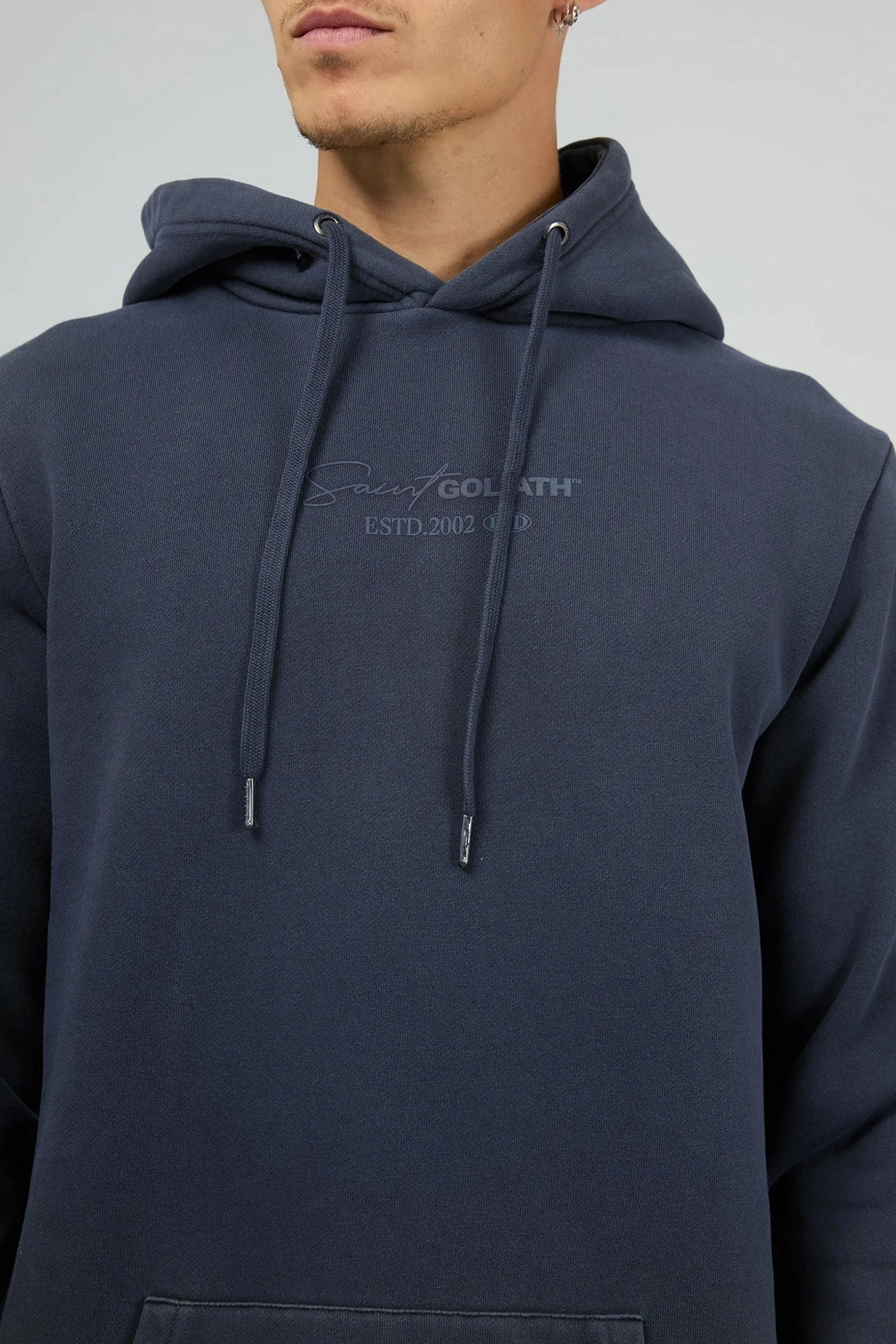 Memory Hoodie Steel Blue Odor control