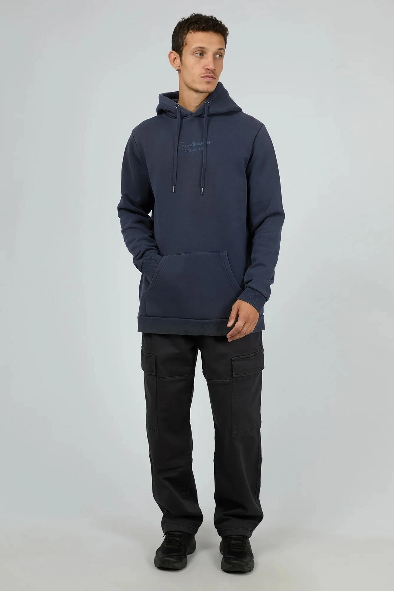 Zipper Guard Weatherproofing Memory Hoodie Steel Blue