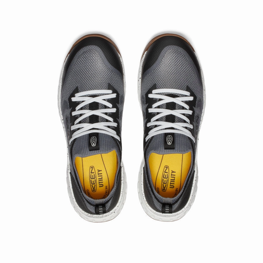 Soft Soles Urban Chill Men's Arvada Shift Work Sneaker (Carbon Toe)  |  Steel Grey/Gum