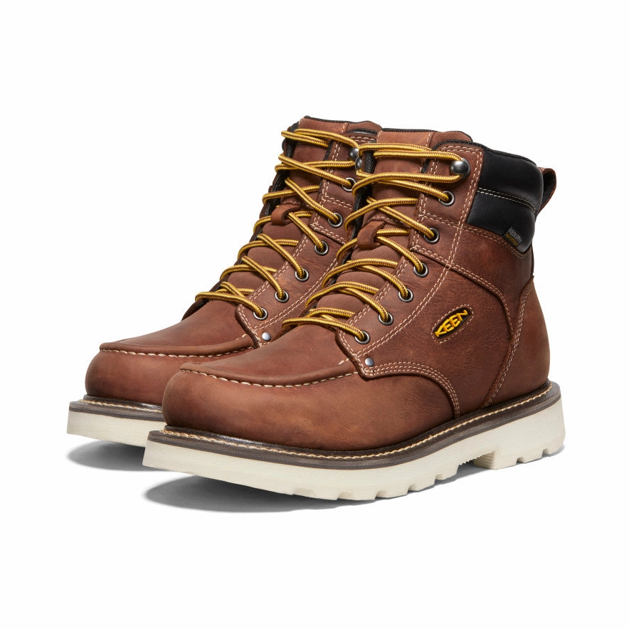Men's Cincinnati 6" Waterproof 90?? Heel Boot (Soft Toe)  |  Tuscan Red/Sandshell Easy to Wear Tight Fit