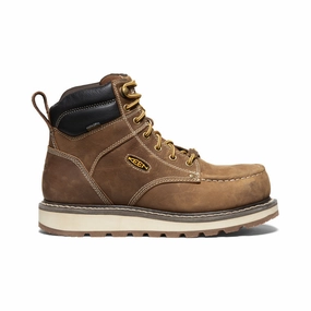 Distressed finish Heavy Duty Performance Men's Cincinnati 6" Waterproof Boot (Carbon Toe)  |  Belgian/Sandshell