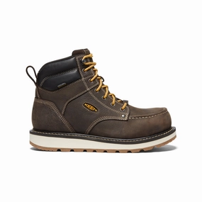 Outback Proof Roll Up Men's Cincinnati 6" Waterproof Boot (Carbon Toe)  |  Dark Chocolate/Sandshell