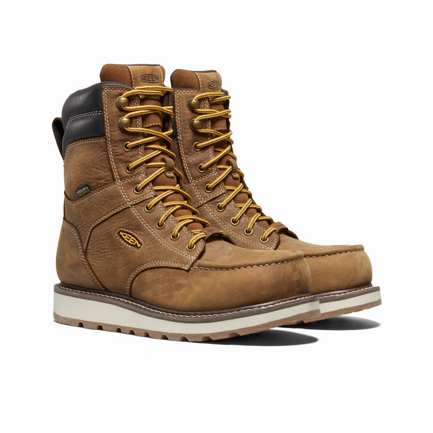 Everyday Walk Seamless Comfort Trail Exploration Men's Cincinnati 8" Waterproof Boot (Carbon Toe)  |  Belgian/Sandshell