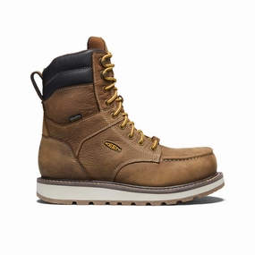 Contoured Midsole Ultimate Durability Men's Cincinnati 8" Waterproof Boot (Carbon Toe)  |  Belgian/Sandshell
