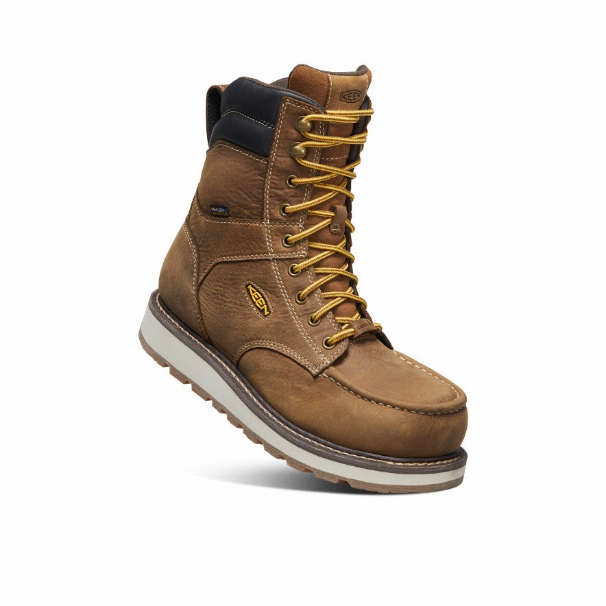Dust proof chemical-resistant Men's Cincinnati 8" Waterproof Boot (Carbon Toe)  |  Belgian/Sandshell