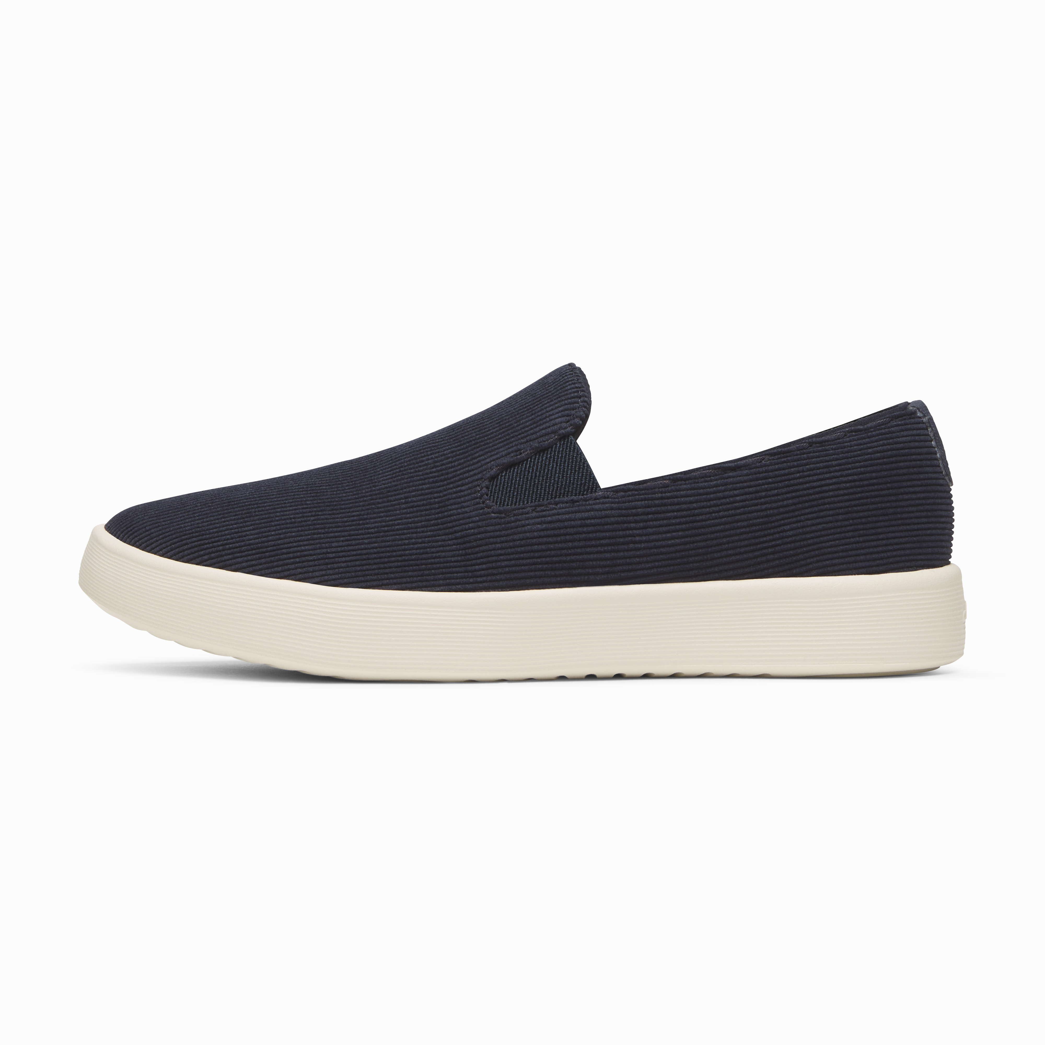 Men's Cruiser Slip On Corduroy - Dark Navy (Stony Cream Sole) Day To Day Abrasion Proof Stitching