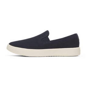 Men's Cruiser Slip On Corduroy - Dark Navy (Stony Cream Sole) Day To Day Abrasion Proof Stitching