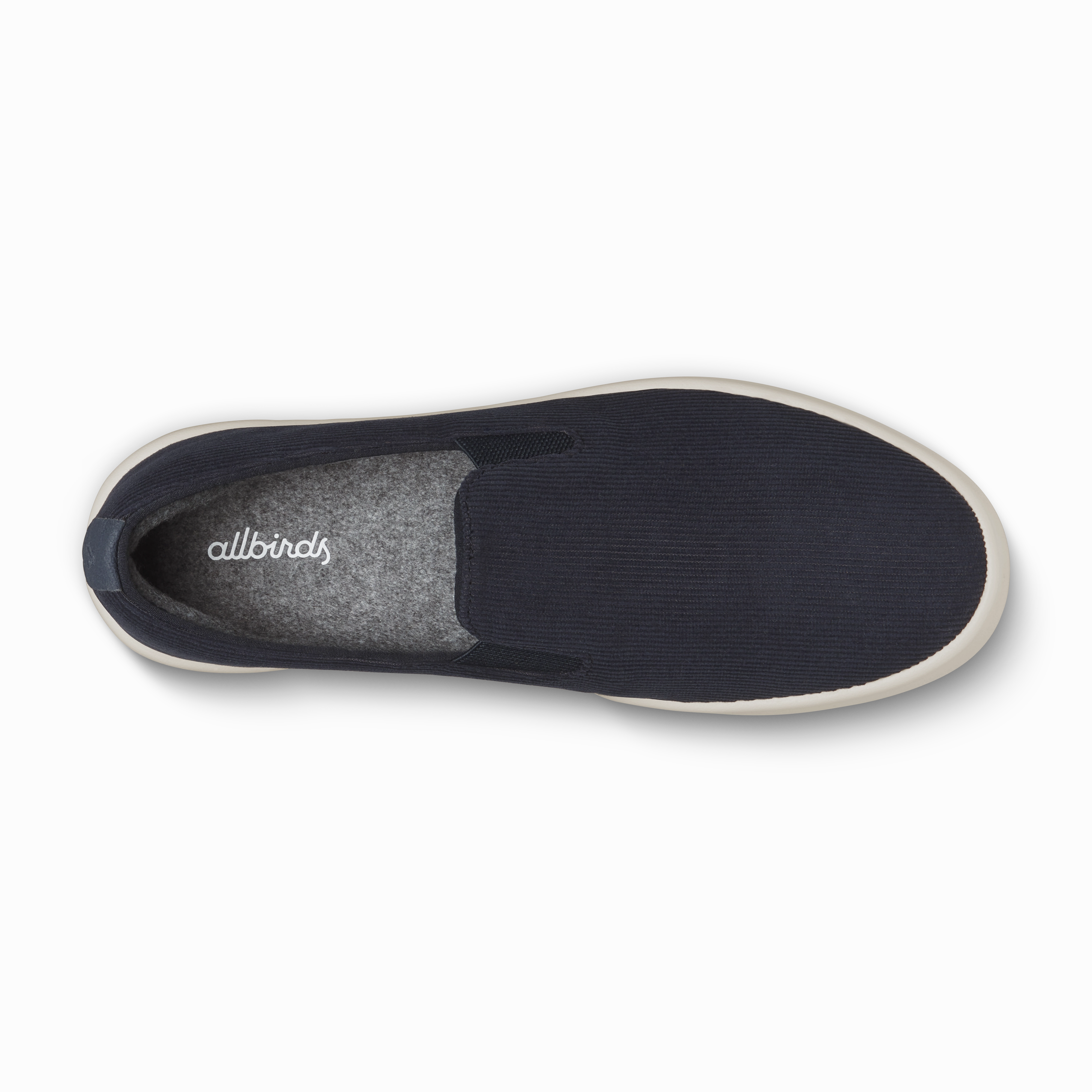 Chic Fit Stitch Down Construction Men's Cruiser Slip On Corduroy - Dark Navy (Stony Cream Sole)