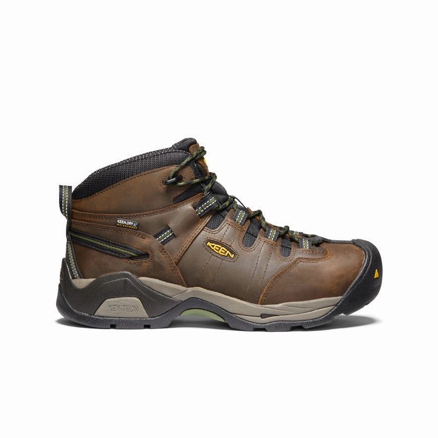 Men's Detroit XT Waterproof Boot (Steel Toe)  |  Cascade Brown/Bronze Green Comfortable Shank Seamless Comfort Rough Trail Hiker