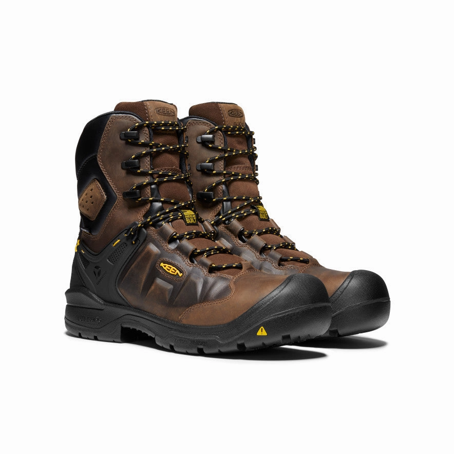Ski Resort Visitor Men's Dover 8" Insulated Waterproof Boot (Carbon Toe)  |  Dark Earth/Black