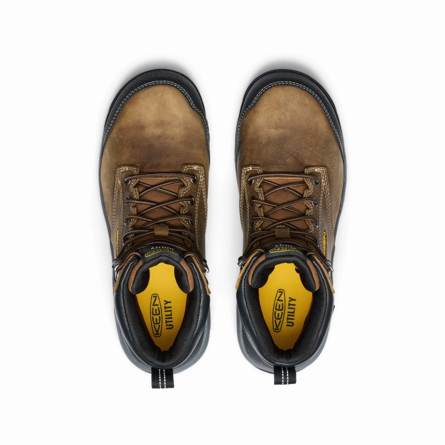Durable Design Artisan Market Men's Evanston 6" Waterproof Boot INT MET (Carbon Toe)  |  Bison/Black