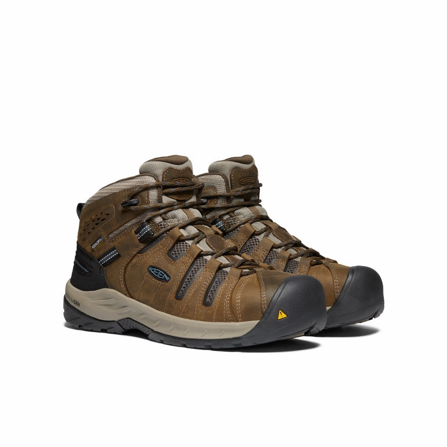 Men's Flint II Waterproof Boot (Steel Toe)  |  Cascade Brown/Orion Blue Bold Design