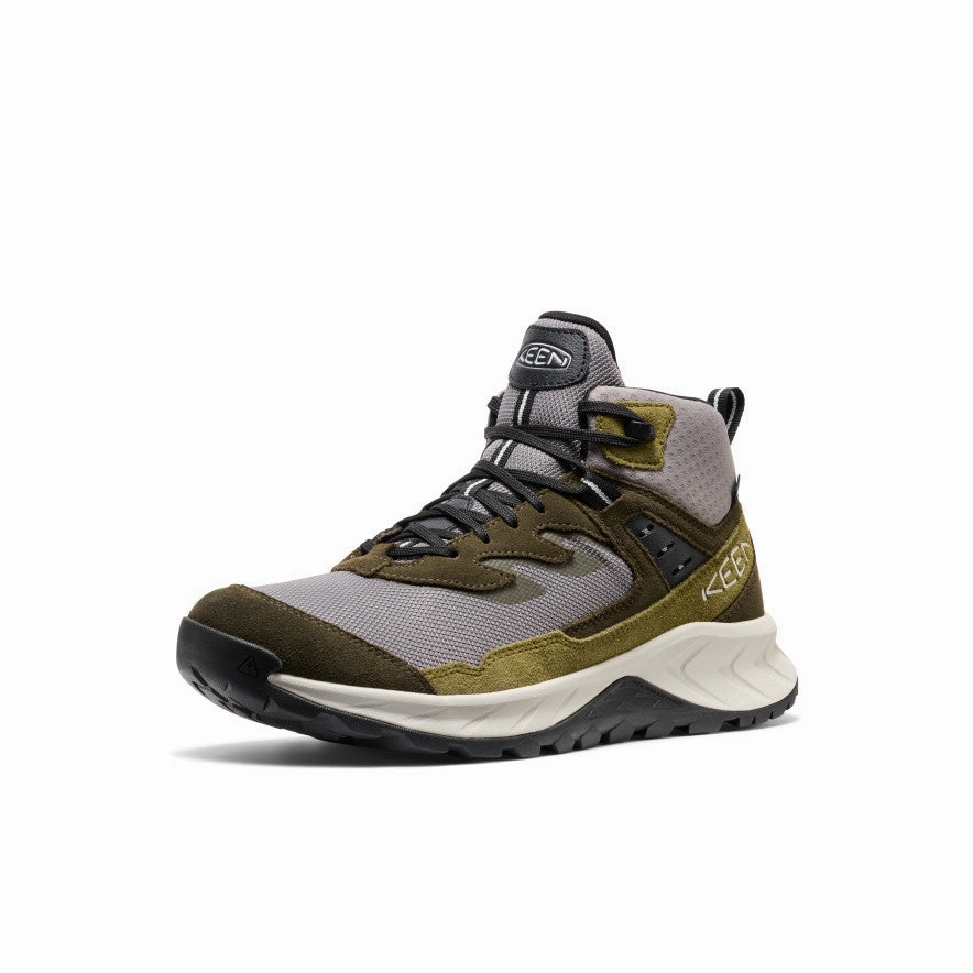 Stable Step Resilient Sole Men's Hightrail Waterproof Hiking Boot  |  Steel Grey/Forest Night