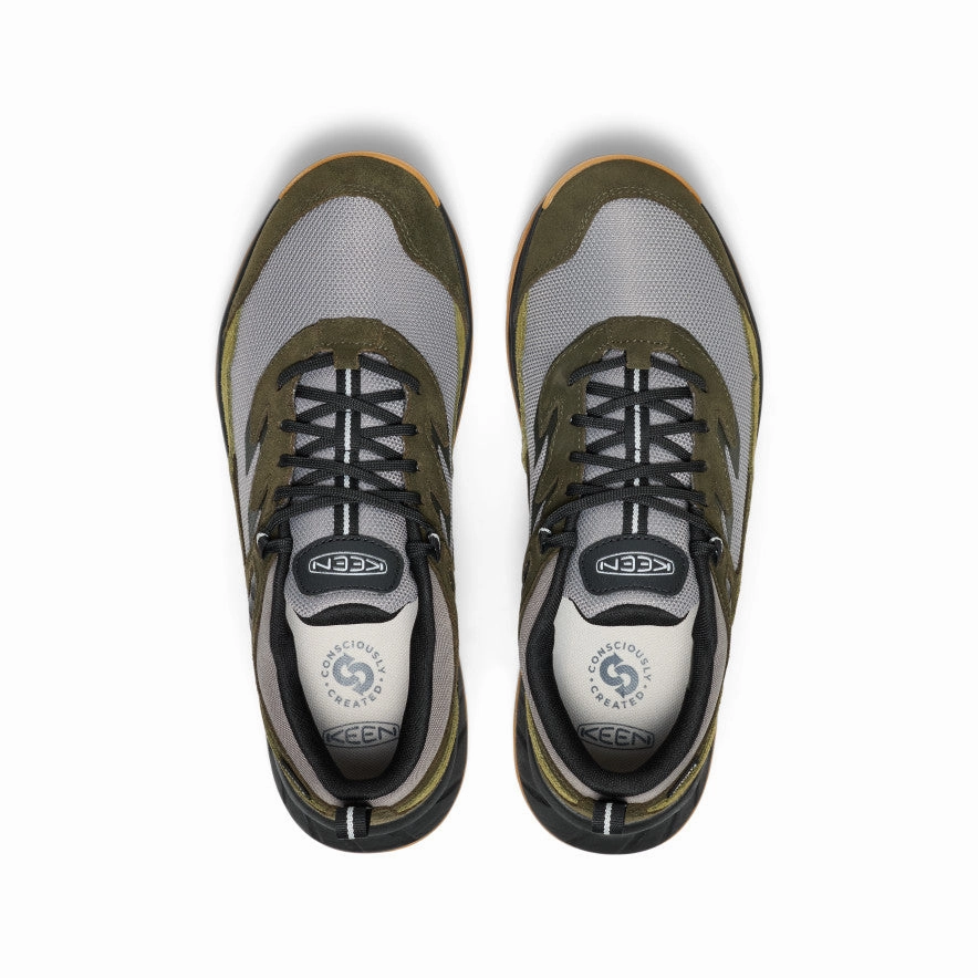 Explore More Classic Touch Men's Hightrail Waterproof Hiking Shoe  |  Steel Grey/Forest Night