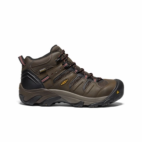 Compression Resistant Foam Men's Lansing Mid Waterproof (Steel Toe)  |  Cascade Brown/Brindle